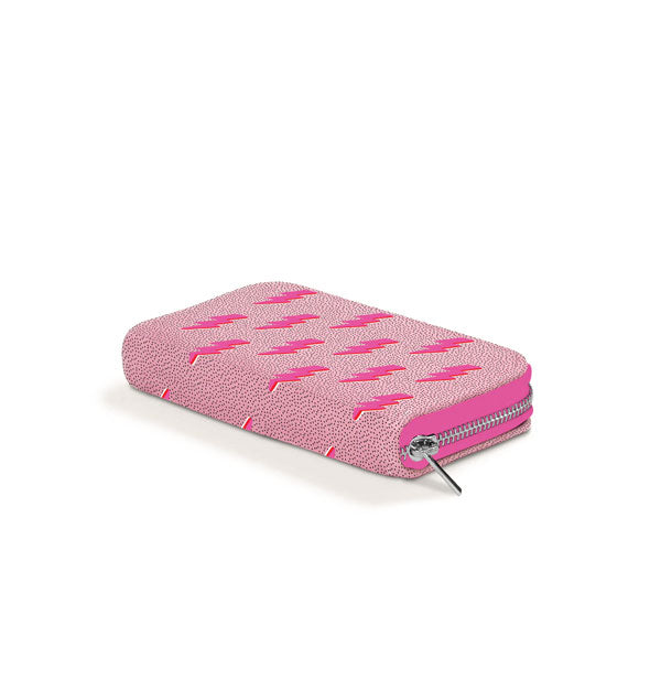 Bottom three-quarter view of Charged Up manicure set pouch
