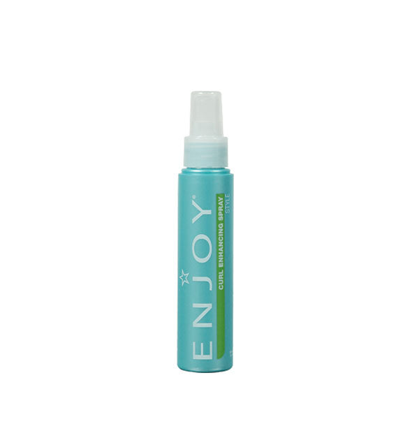 Slender blue 3.4 ounce bottle of Enjoy Curl Enhancing Spray