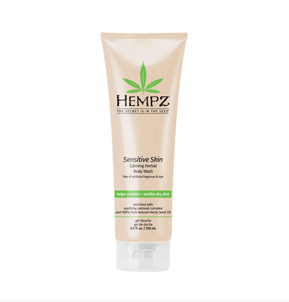 8.5 ounce bottle of Hempz Sensitive Skin Calming Herbal Body Wash