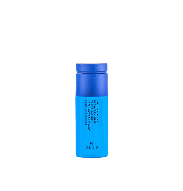 Mini two-tone blue can of R+Co Bleu Smooth & Seal Blow-Dry Mist