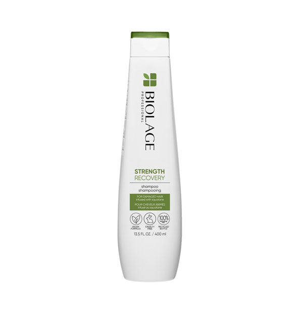 13.5 ounce bottle of Biolage Strength Recovery Shampoo