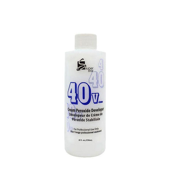 8 ounce bottle of 40V Cream Peroxide Developer by Super Star