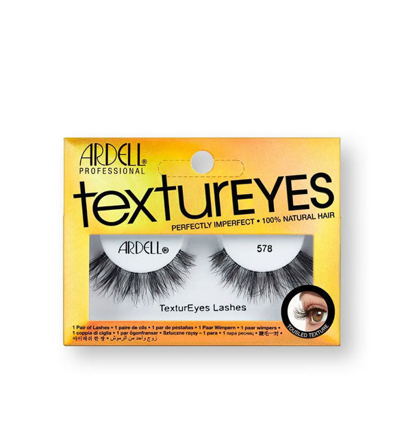 Pack of Ardell Professional TexturEyes Perfectly Imperfect 100% Natural Hair false eylashes in style #578