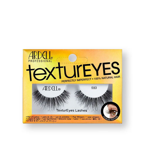 Pack of Ardell Professional TexturEyes Perfectly Imperfect 100% Natural Hair false eylashes in style #580