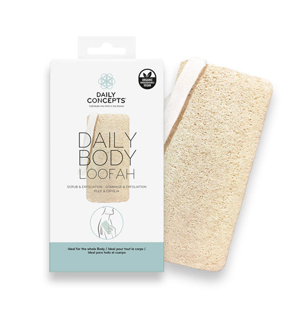 Daily Body Loofah by Daily Concepts with box packaging