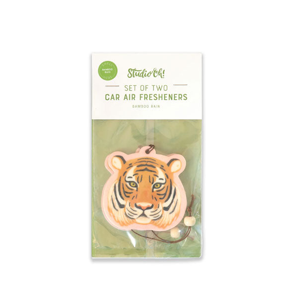 Pack of 2 tiger head car air fresheners by Studio Oh!