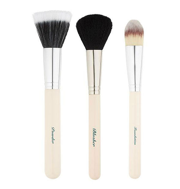 Powder, Blusher, and Foundation makeup brushes