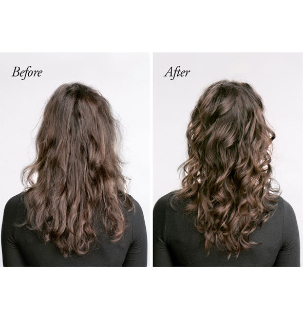 Before and after results of using Oribe Hair Alchemy products