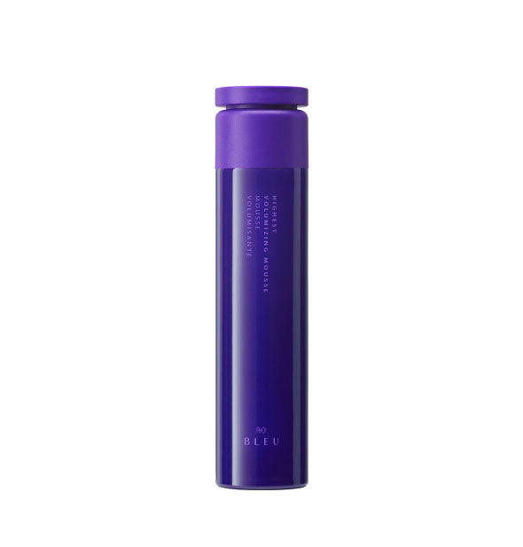 Two-tone purple can of R+Co Bleu Highest Volumizing Mousse