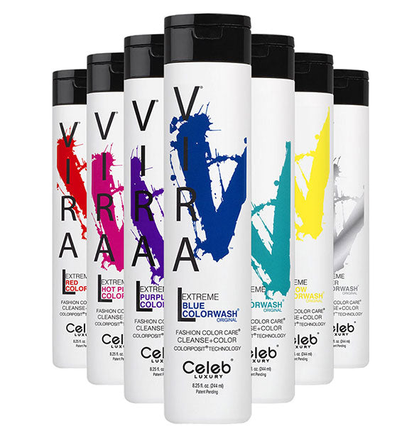 Seven bottles of Viral hair color