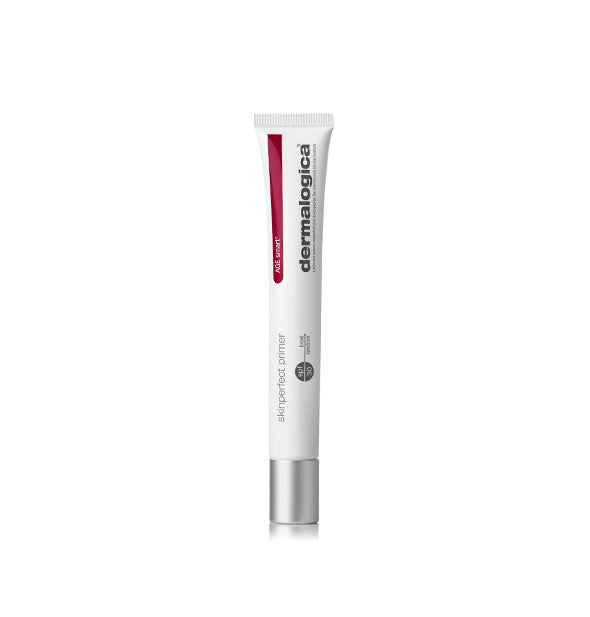 White tube of Dermalogica AGE Smart SkinPerfect Primer with silver cap