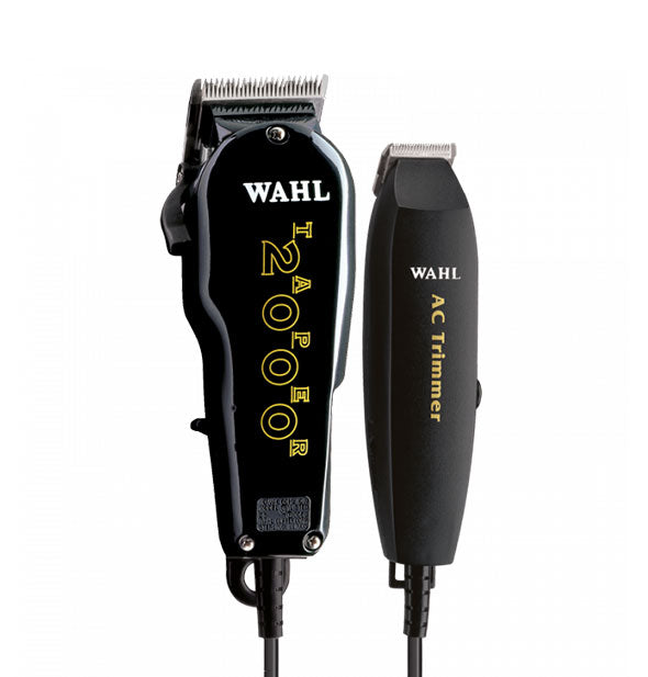 Wahl Taper 2000 clipper and smaller AC Trimmer shown side by side