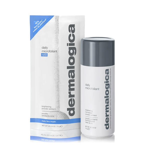 2.6 ounce Dermalogica Daily Microfoliant bottle and 2.6 ounce Refill pack
