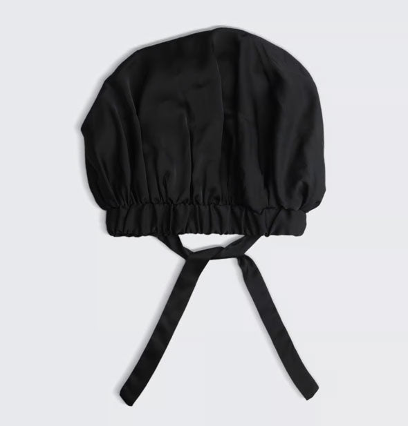 Black bonnet with ties