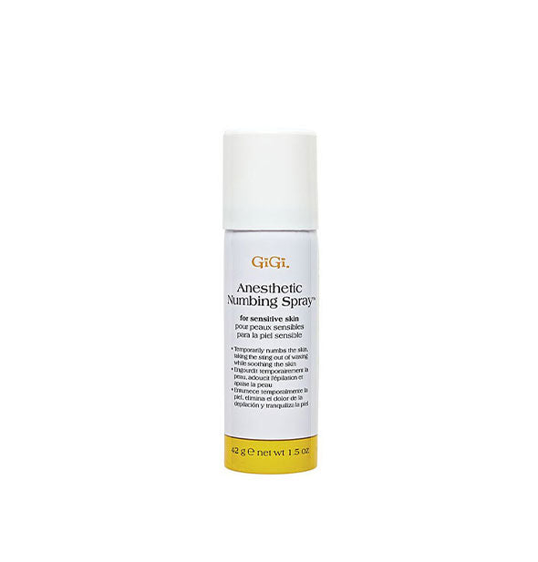 1.5 ounce can of GiGi Anesthetic Numbing Spray for sensitive skin