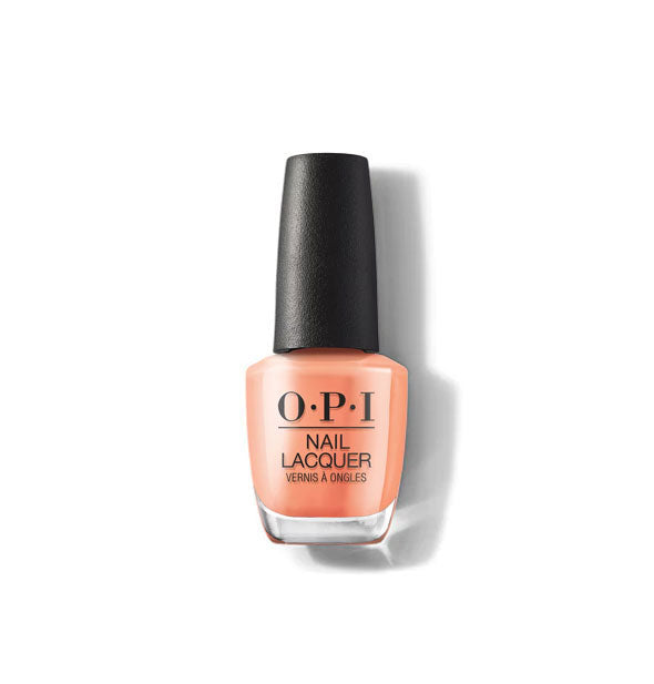 Bottle of pinkish-orange OPI Nail Lacquer