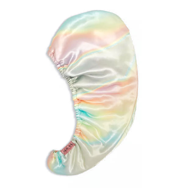 Multicolor satin hair wrap by Kitsch shown laying flat