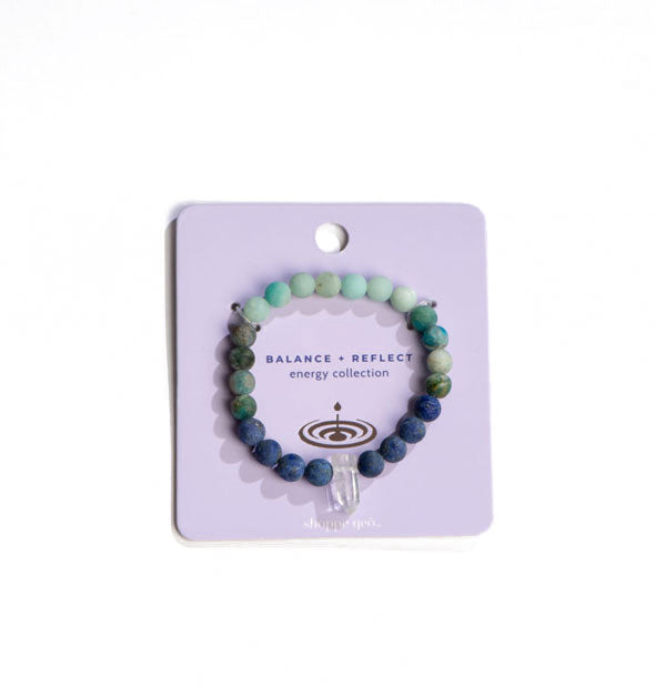 Balance + Reflect Energy Collection stone bead bracelet on card
