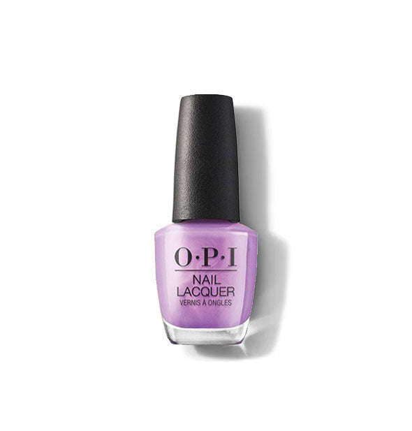 Bottle of shimmery purple OPI Nail Lacquer
