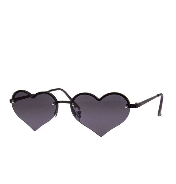Black heart-shaped sunglasses