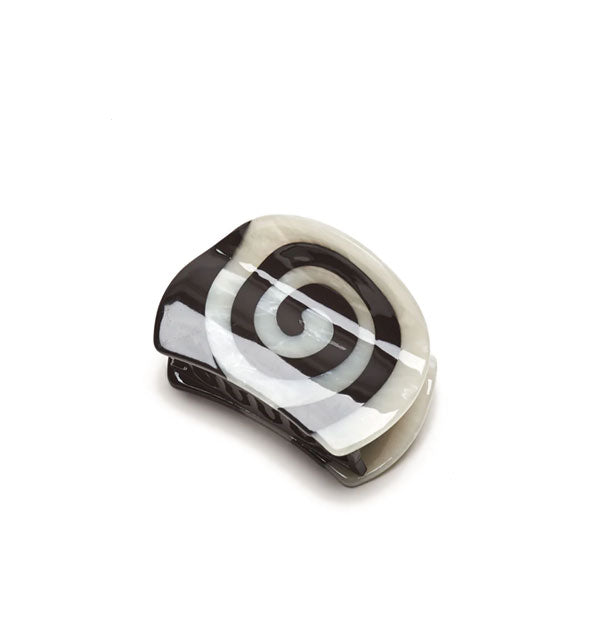 Black and white spiral claw clip