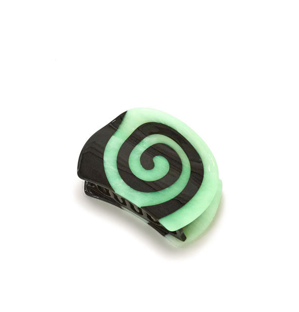 Black and green glow-in-the-dark claw clip