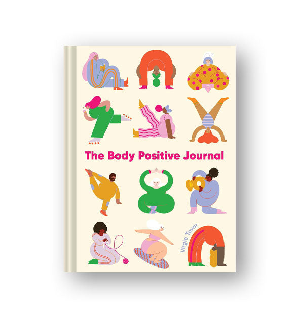 Cover of The Body Positive Journal is illustrated with colorful characters involved in different types of physical activities