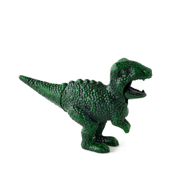 Textured green Tyrannosaurus rex nutcracker