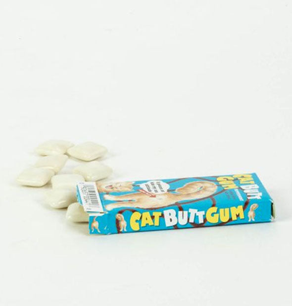 Cat Butt Gum pack spills out its contents