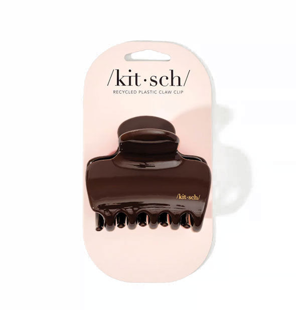 Large chocolate brown claw clip on Kitsch product card