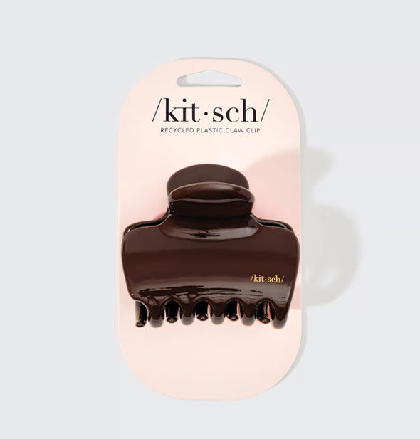 Large chocolate brown claw clip on Kitsch product card