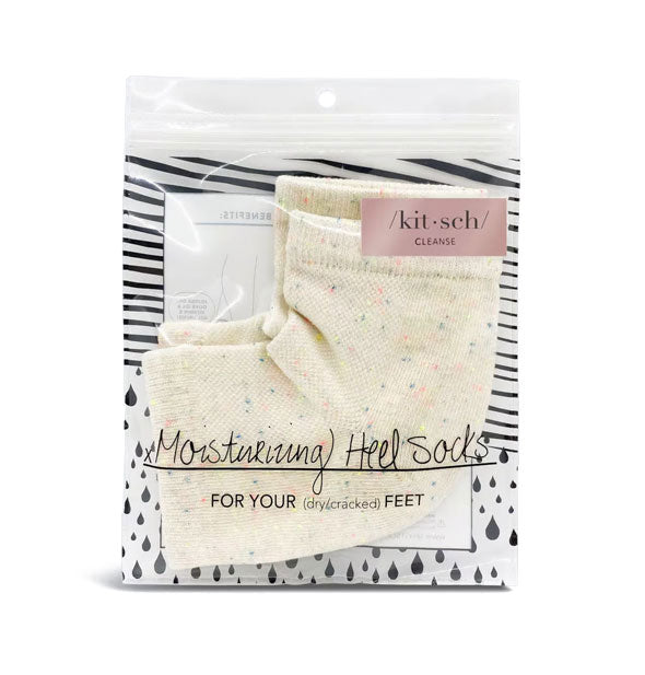 Package of Moisturizing Heel Socks by Kitsch Cleanse