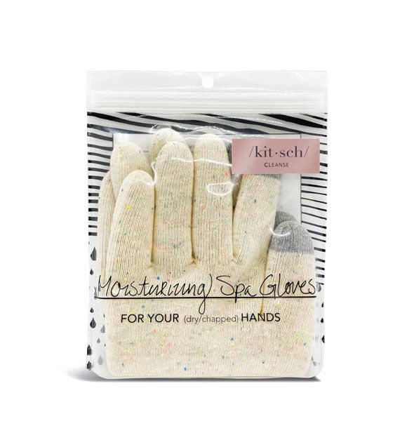 Package of Moisturizing Spa Gloves by Kitsch Cleanse