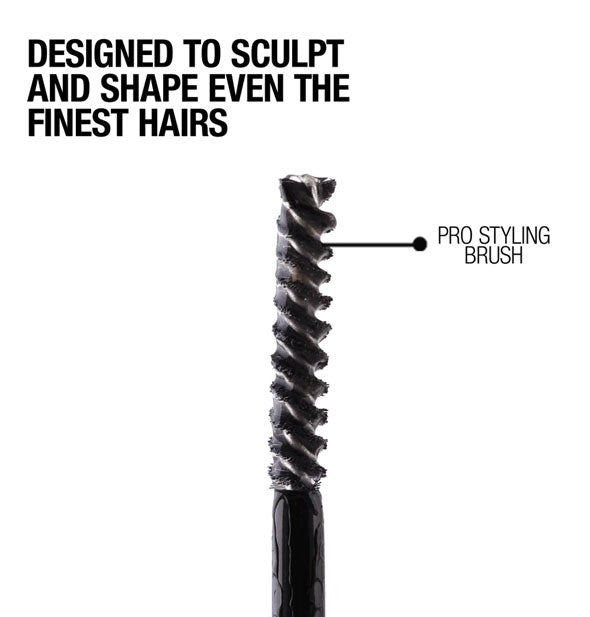 Narrow spiraled pro styling brush is designed to sculpt and shape even the finest hairs