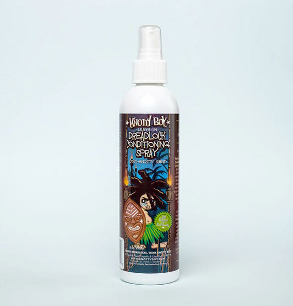 8 ounce bottle of Knotty Boy Dreadlock Conditioning Spray in Coco-Knotty scent