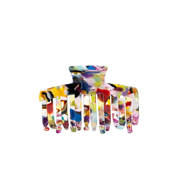 Claw clip with multicolored flecks