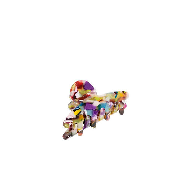 Small claw clip with colorful flecks throughout
