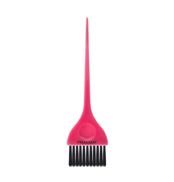 Pink Framar hair color brush with black bristles