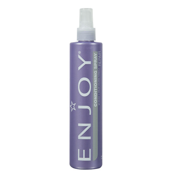 Purple 10 ounce bottle of Enjoy Conditioning Spray
