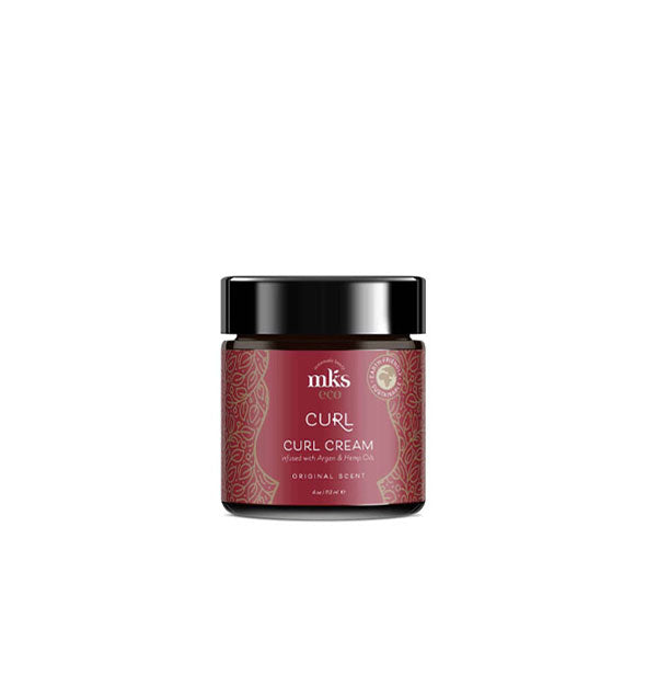 4 ounce pot of MKS eco Curl Cream with red and gold label