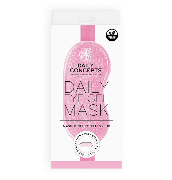 Daily Concepts Daily Eye Gel Mask pack with image of pink eye mask on packaging