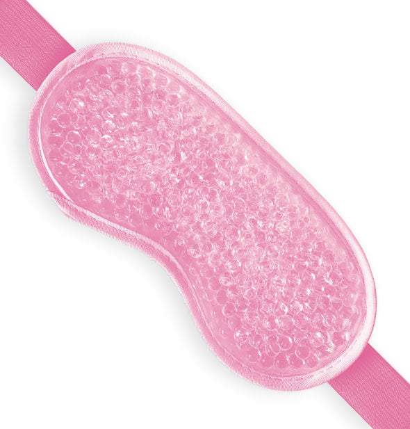 Pink gel bead eye mask with strap