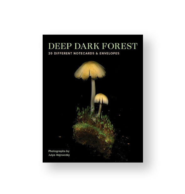 Deep Dark Forest: 20 Different Notecards & Envelopes stationery set cover with mysterious mushroom imagery