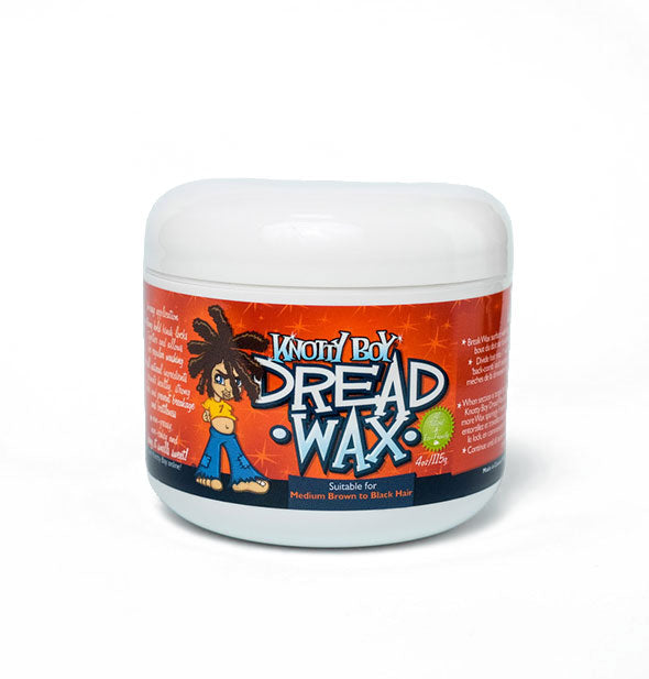 Tub of Knotty Boy Dread Wax for medium brown to black hair