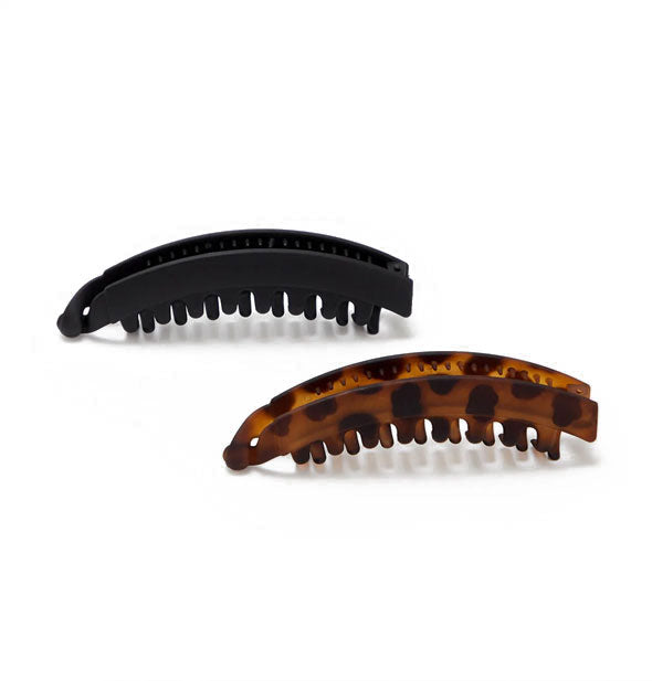 Black and brown tortoise banana clips