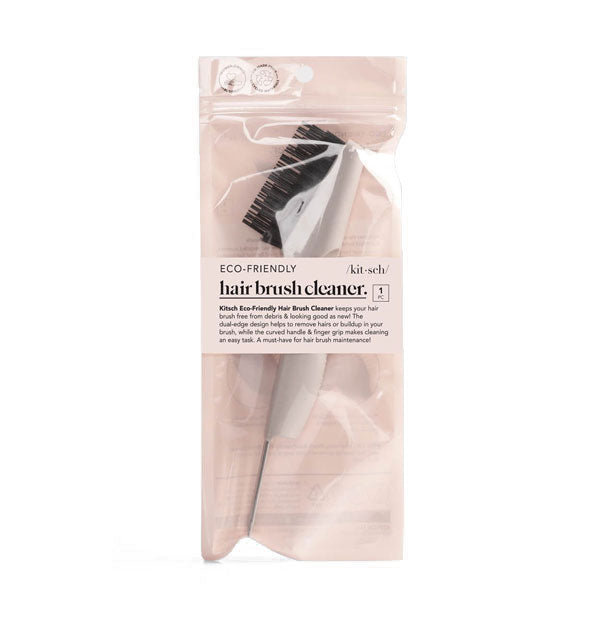 Eco-Friendly Hair Brush Cleaner by Kitsch in pink packaging