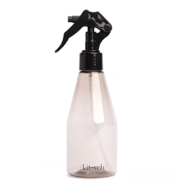 Clear Kitsch spray bottle with black nozzle