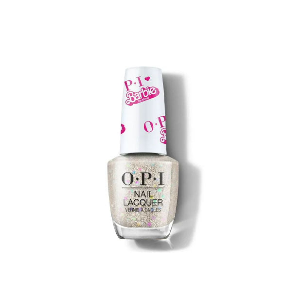 Bottle of light sparkly Barbie edition OPI Nail Lacquer