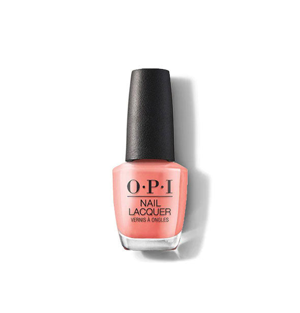 Bottle of coral-colored OPI Nail Lacquer
