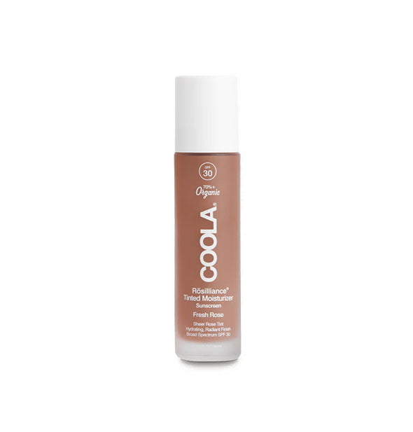 Bottle of Coola Rosilliance Tinted Moisturizer Sunscreen in Fresh Rose